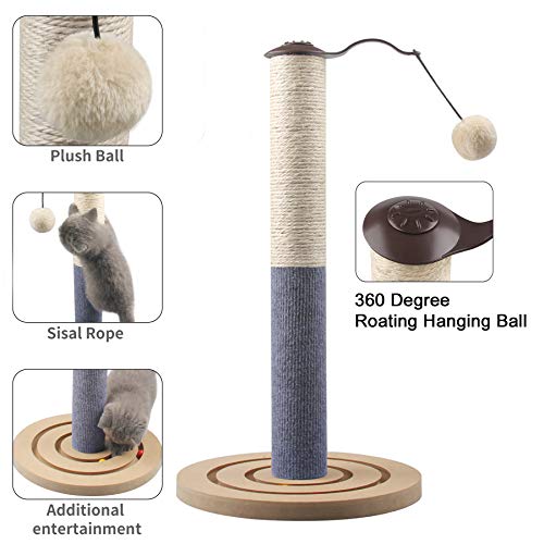 67i Kitten Cat Scratching Post for Indoor Cats Scratcher Cat Small Scratching Post Cat Sisal Rope 19.7\