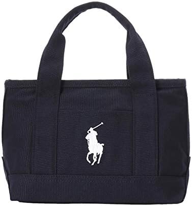 ポロ ラルフローレン(POLO RALPH LAUREN) トートバッグ RAS10146A ビッグポニー ネイビー/ホワイト 白 [並行輸入品]