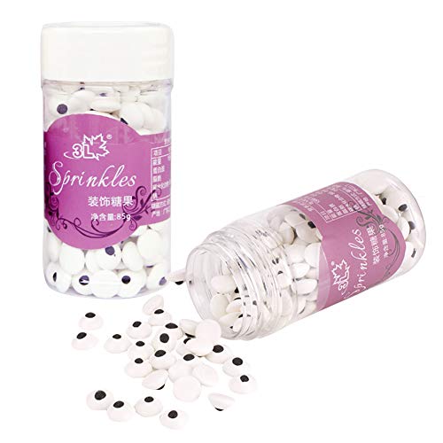 1 Bottle Candy Eyeballs Eyes Cake Cupcake Toppers Cookie Decorations Sweet Personalities Edible Candy For Christmas Cake Cupcakes Decoration(Small)
