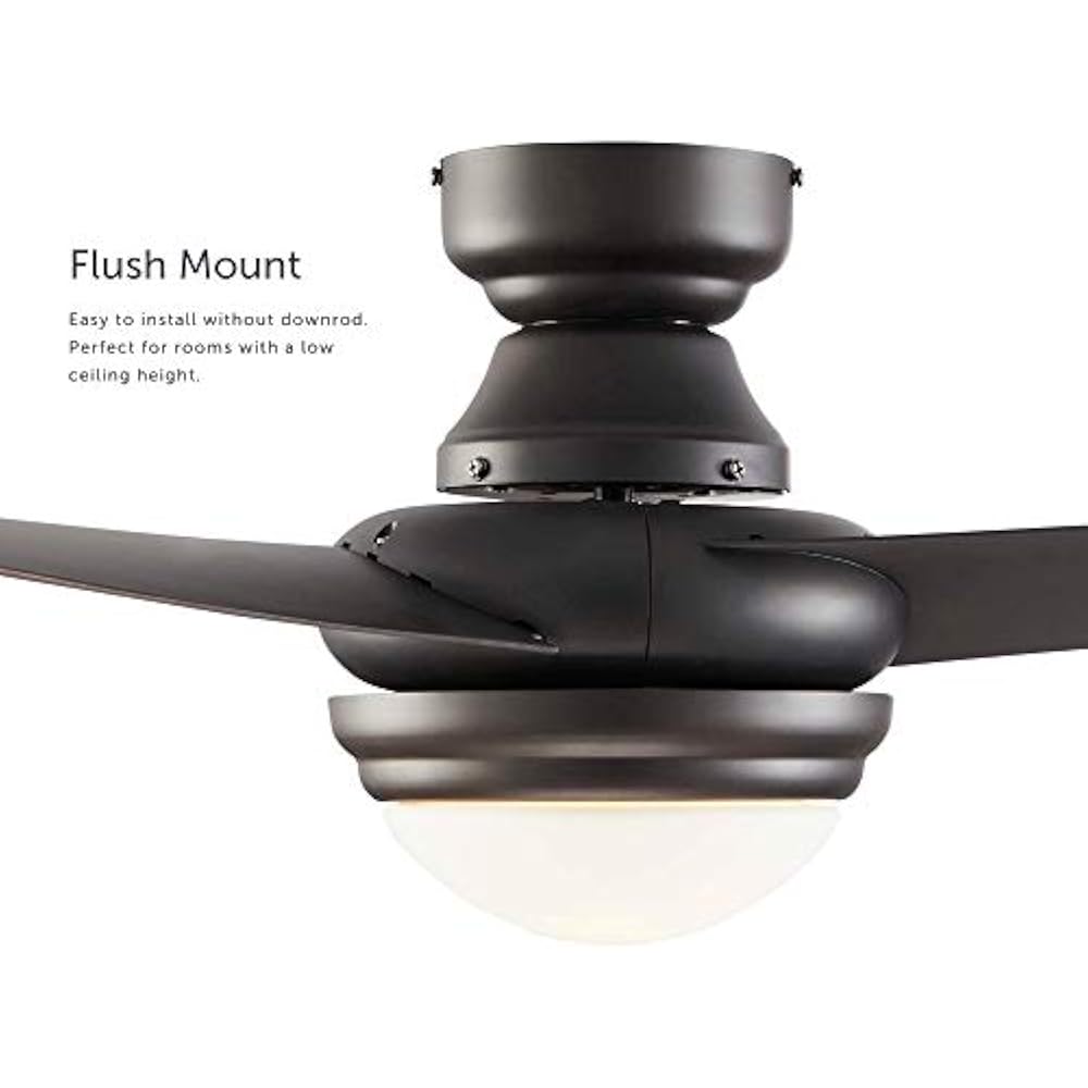 NOMA Ceiling Fan Light Dimmable Remote Matte Brown Finish ...