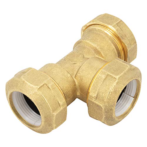 PE 20 x PE 20 x PE 20 T-Stück Steckmuffe Klemmverbinder aus Messing für PE-Rohr I idealer Steckverbinder für Industrie I…