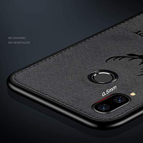 REALCASE for Xiaomi Redmi Note 7 Pro Soft Cover Case with Deer Design Cloth Hand Stitching Cover for Xiaomi Redmi Note 7