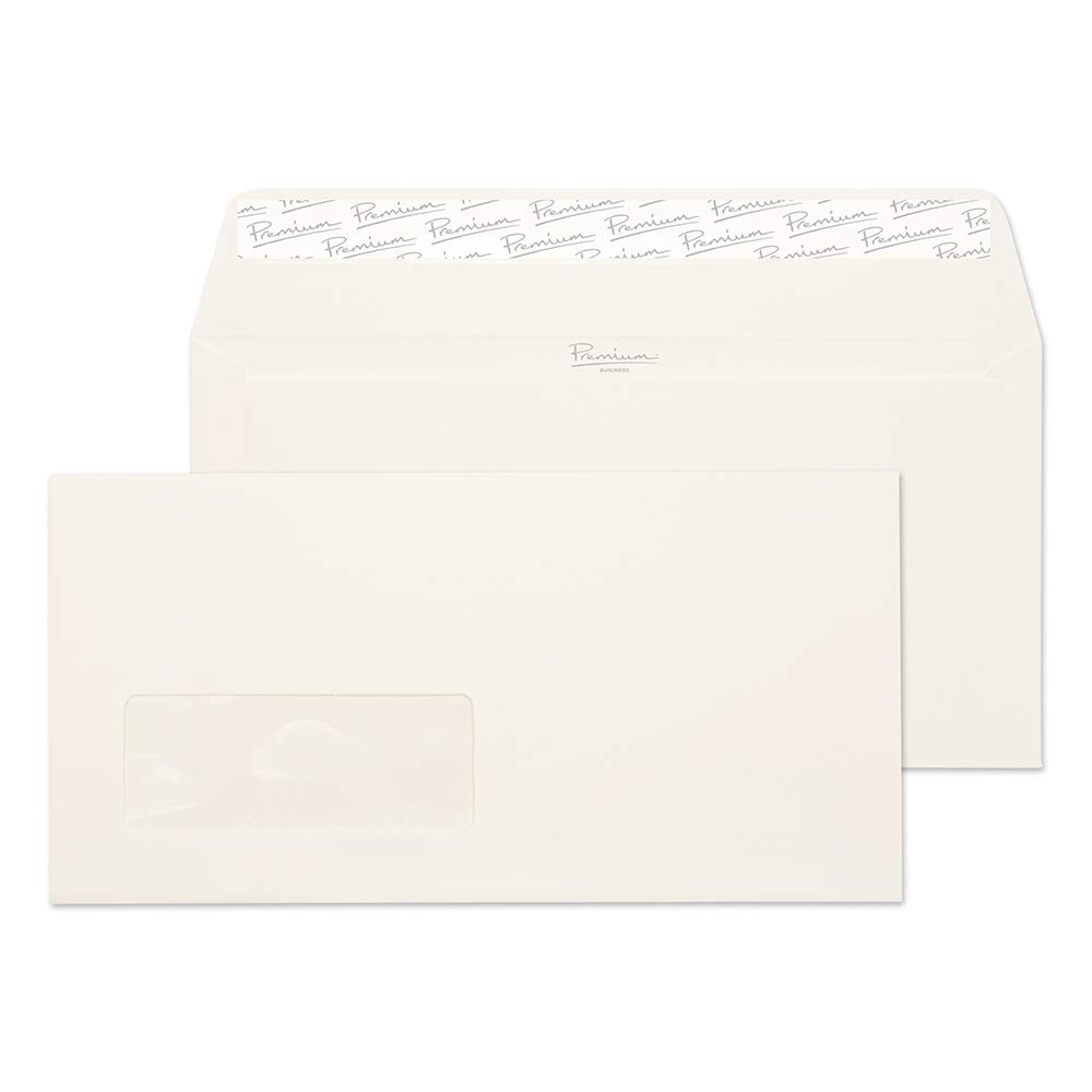 Blake Business DL 110 x 220 mm 120 gsm Peel & Seal Window Wallet Envelopes (39265) High White Laid - Pack of 50