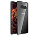 Galaxy Note 8 Case,Shinetop Ultra Slim Thin Magnetic Adsorption Case Metal Frame Tempered Glass Back with Built-in Magnet Flip Cover [Support Wireless Charging] for Samsung Galaxy Note 8