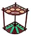 Iszy Billiards 8 Cue Stick Pool Table Ball Floor Rack with Scorer, Mahogany Finish