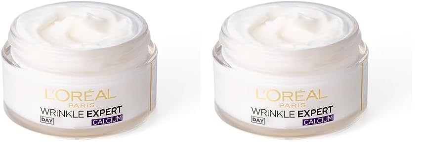 L’Oréal Paris Wrinkle Expert Anti-Wrinkle 55+ Day Cream, Reduces Wrinkle Appearance, Firms Skin and Redefines Contours, Calcium, 50ml (Pack of 2) — image 1