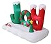 5 Foot Long Lighted Christmas Inflatable JOY to the World with Tree Candy Cane Merry Messages Party Indoor Outdoor Decoration