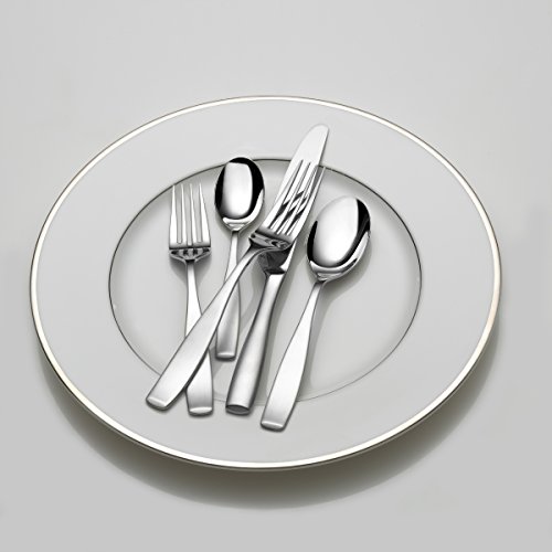 mikasa satin loft 20 piece stainless steel flatware set service for