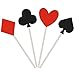 Donoter 36 Pcs Glitter Casino Night Poker Theme Cupcake Toppers Las Vegas Party Cake Picks Food Decoration