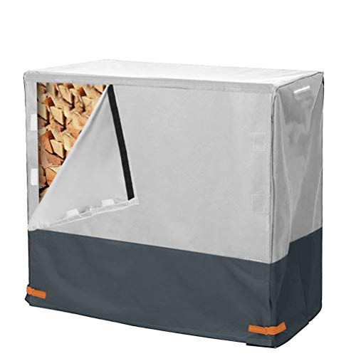 Aaaspark Firewood Rack Cover 4 Ft, Log Rack Cover, 600D Heavy Duty