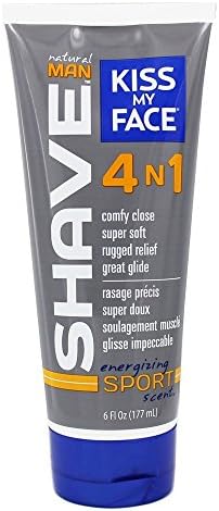 Natural Man Shave, Kiss My Face, 4 N 1 comfy close, super soft, rugged relief, great glide (1)