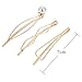 TOODOO 6 Pieces Geometric Metal Hairpin Hair Clip Clamps Accessories Barrettes Bobby Pin Headwear Headdress Styling Jewelry, Pearl Marquise/ Triangle Rhombus/ Infinity