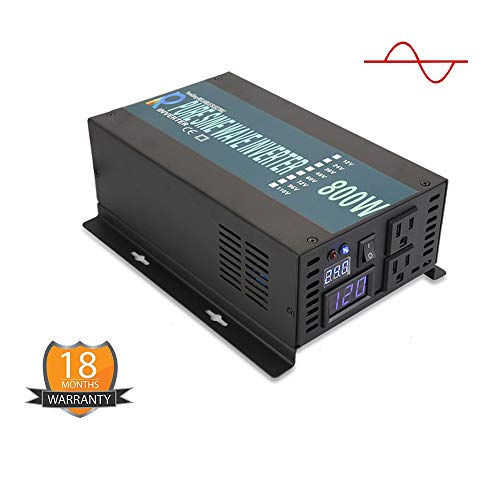 WZRELB Backup Power Off Grid Pure Sine Wave Inverter 800W 24Vdc to 120Vac 60Hz USA Outlets Power Converter, (RBP80024B1)