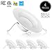 PARMIDA (4-Pack) 5/6 inch Dimmable LED Recessed Lighting, Retrofit Downlight, Baffle Trim, 12W (100W Replacement), Ceiling Can Lights, 1000lm, Energy Star & ETL-Listed, 2700k