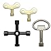 Hysagtek 4 Pcs Workshop Assortment Utility Keys Kit Plumbers Tool Key Set-Triangle Spanner Key+4-Way Service Cross Key + Water Keys for Radiators Gas Electric Meter Boxes