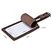 S-ZONE Leather Luggage Baggage Tags ID Label for Suitcases Backpack 2 Pieces Set (Dark Brown)