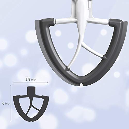 Flex Edge Beater for KitchenAid Tilt-Head Stand Mixer 4.5-5 Quart -Flat Beater with Flexible Silicone Edges Bowl Scraper by Hozodo - Thumbnail 2