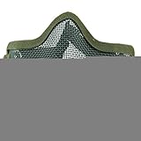 Bingxay Training Faull Face Mask Stalker Half Face of Steel Wire Protective Hunting Mesh Mask