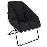 REDCAMP Oversized Folding Saucer Chair, Large Dish Chair for Adults, 34×23.6×17 inches