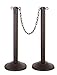 US Weight ChainBoss Black Stanchion With 10' of Black Plastic Chain – Fillable Base