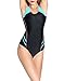 Uhnice Womens Athletic One Piece Swimsuits Racing Training Sports Bathing Suit