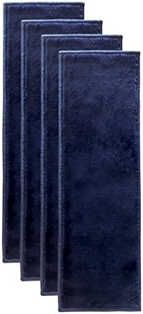 Sultansville Trellisville Collection Solid Design Vibrant and Soft Stair Treads, Blue, Pack of 4