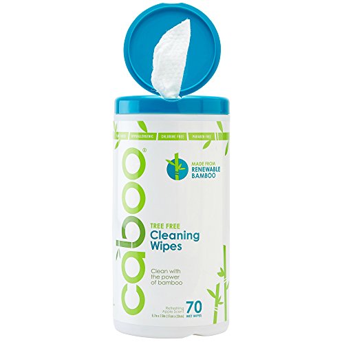 Caboo All Purpose Bamboo Cleaning Wipes, Eco Friendly Multi-Surface Kitchen Wipes - Apple Scented, 1 Canister of 70 Wipes - Thumbnail 5