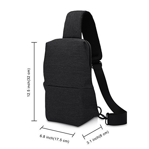 KAKA Chest Shoulder Pack Sling Bag Small Crossbody Backpack Unbalance Gym Fanny Pouch for Men Women
