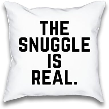 The Snuggle Is Real Typography Throw Pillow