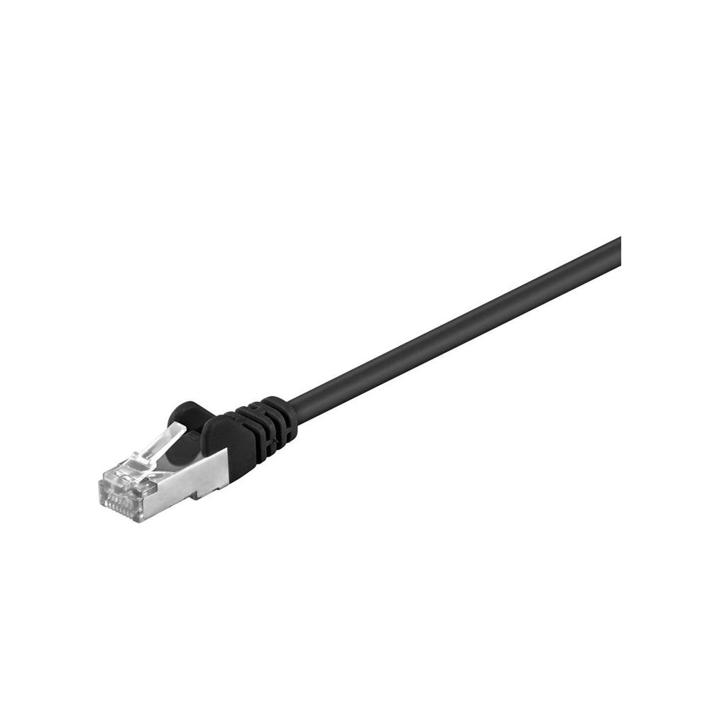 Goobay 95629 CAT 5e Patch Cable, SF/UTP, Black, 25 m Length