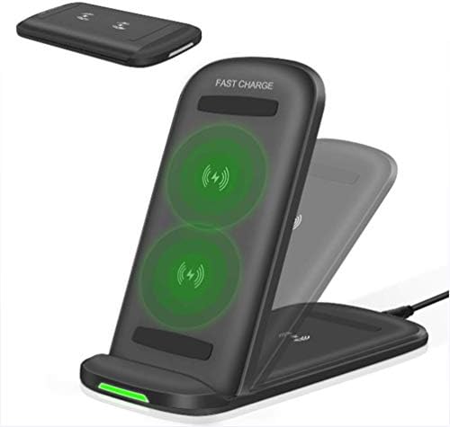 YOUXIU Wireless charger, foldable 10W fast charge Desktop induction Wireless charging Mobile phone holder For Samsung Note 8 S8/S8 Plus/S7/S7 Edge iPhone 8/8 Plus, iPhone X