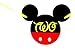 Oh Twodles Banner – Mickey Mouse Clubhouse Themed 2nd Birthday Party Supplies for Boys and Girls – Disney Birthday Decorations for Mickey Mouse Party – 8 x 8 Inches