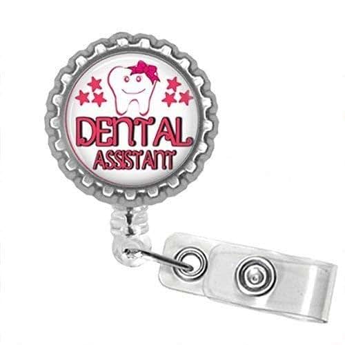 Amazon Dental Assistant Bottle Cap Retractable Badge