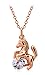 Ailianer Little Horse Necklace,Silver Gold Rose Gold Pony Pendant Zircon Jewelry for Girls Women Gift