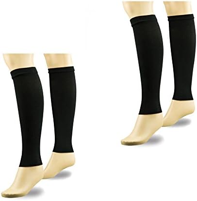 Travelon Compresion Leg sleeve Black- 2 Pairs - You Get 4 Sleeves (LARGE)