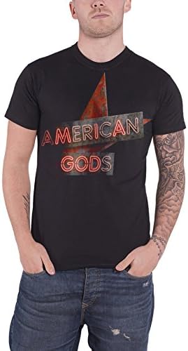 American Gods T Shirt Tv Show Original Star And Logo Official Mens Black
