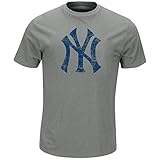 MLB New York Yankees Men's Score & Win Tee, Tri Gray Heather, Medium