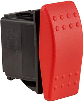 Contura Ii Soft Red 12 Volt 20 Amp On Off On Rocker Switch Both On Positions Are Momentary