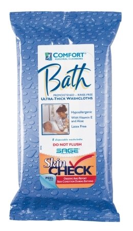 Sage Products Comfort Bath Wipe - 7903CS - Fragrance-Free, 44 Pack / Case