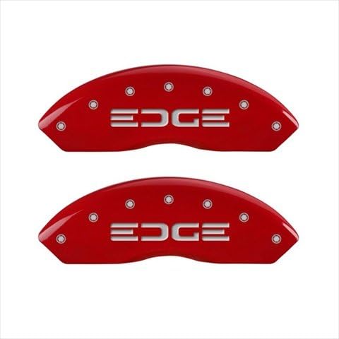 MGP Caliper Covers 10119SEDGRD Edge Red Caliper Covers - Engraved Front & Rear44; Set of 4