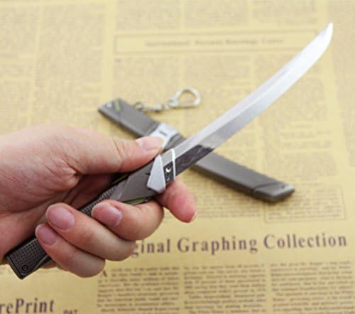 Ow Genji Cosplay Metal Sword Katana Model Figure Pendant Key Chains Toys Collection
