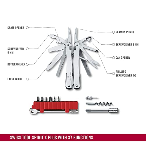 Victorinox Swiss Tool Spirit X Plus Ratchet Swiss Army Knife, 36
