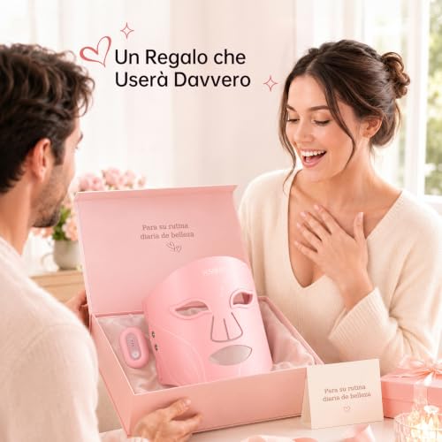 XSSNVV LED Face Mask with Red Light and 272 Infrared LEDs 850nm NVV04 | Multi-Color LED Face Mask, Wireless and Rechargeable, Flexible Silicone for Home Skin Care