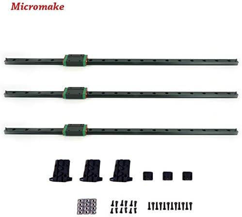 3D Printer - Micromake 3D Printer Kit Kossel Delta Linear Rail 460mm Length with Slide Block 3pcs/lot