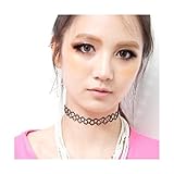 Black Stretch Henna Tattoo Choker Collar Necklace Vintage Jewelry by 24/7 store