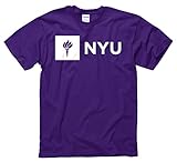 Campus Colors NYU Violets Adult Just Logo T-Shirt - Purple, Medium