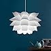 LEDMOMO Pendant Lamp Assembly Lotus Chandelier Ceiling Pendant Lampshade DIY Puzzle Lights Modern Lamp Shade 36cm Diameter (White)