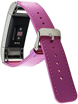 iSTYLE Replacement Watch Bands For Fitbit charge 2 Genuine Leather Strap Bracelet (Rose)