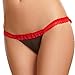 MidLove Women's Sexy Lace Heart Cut-Out Panties Thongs Panty (X-Large, Black)