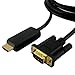 10FT Active HDMI to VGA Cable Converter, connecting your new PC/Notebook with HDMI female output to a VGA monitor or projector (10FT)